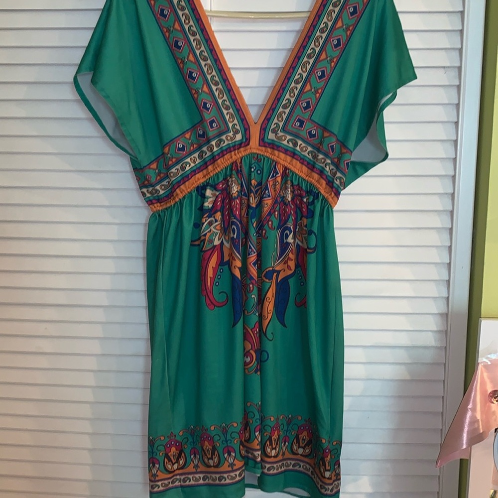 Twenty one nwot midi satiny boho dress
